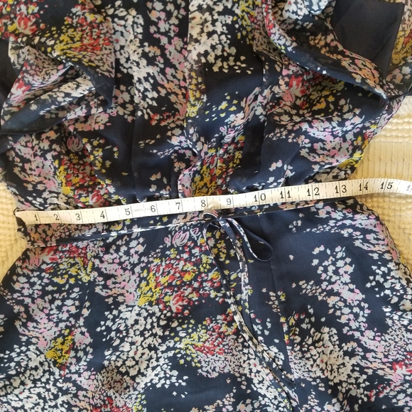 MODCLOTH Navy Floral Ruffled Midi Pocketed Dress - Picture 11 of 14